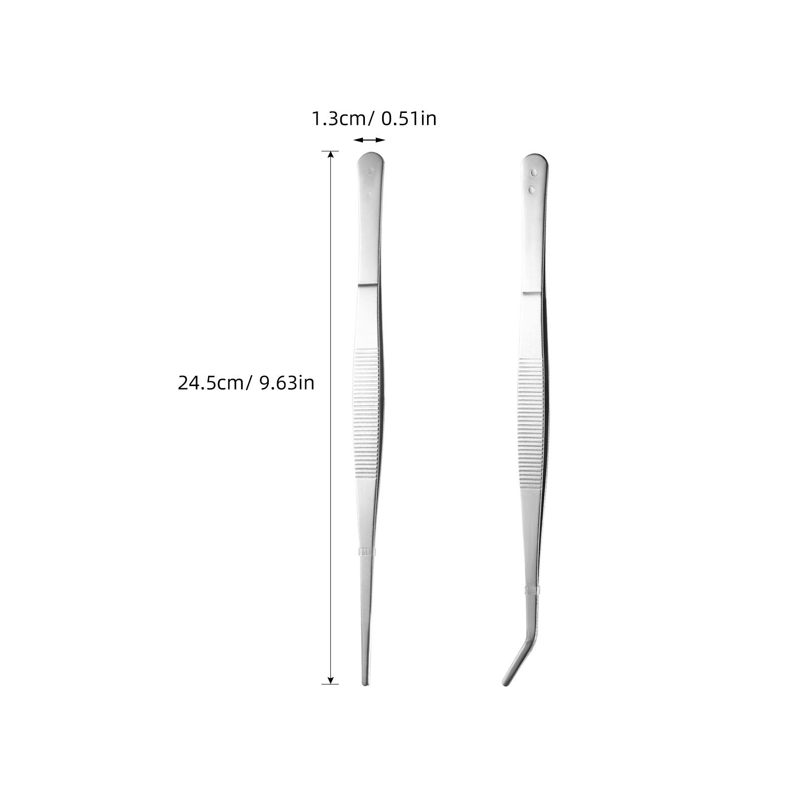 ステンレス製ピンセット2個セット シルバー 25cm ストレ - Feeding Tong Stainless のレビューと価格
