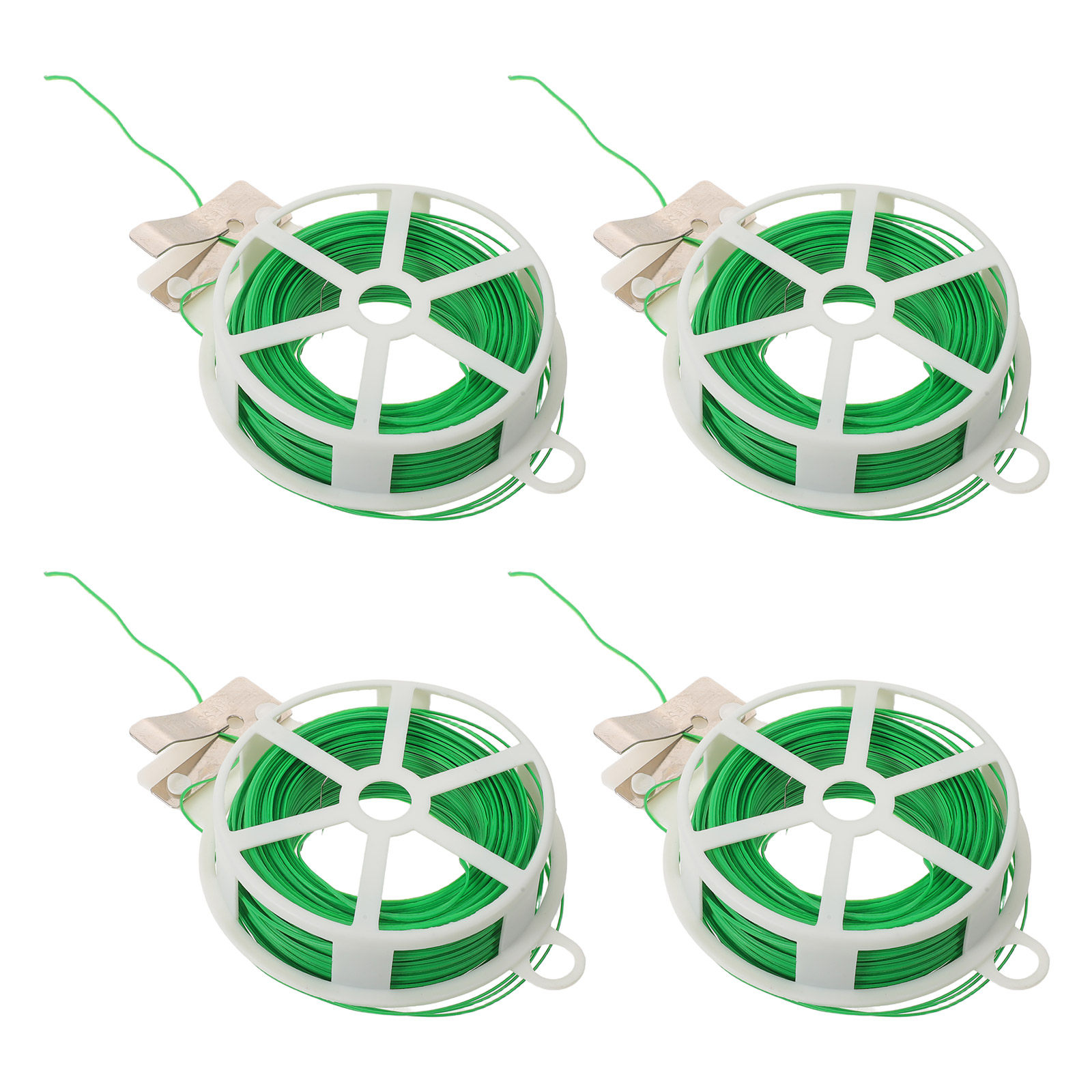 4ロール 緑色のプラスチックコーティングされたガーデンワイヤ - Vine Climbing Plastic のレビューと価格