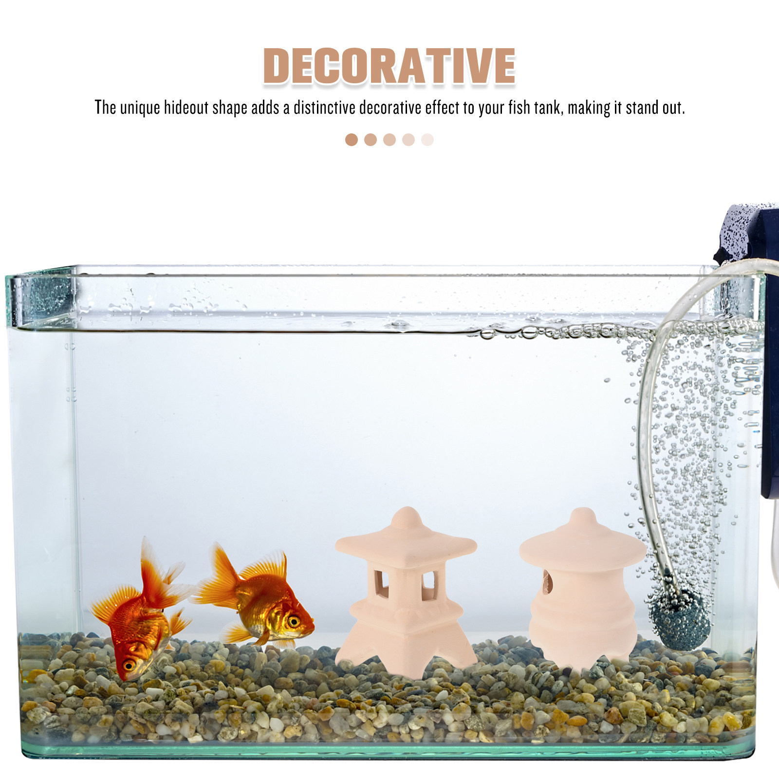 2個セット セラミック製水槽装飾 魚の隠れ家 ベタエビ用小型 - Hide Cave Ceramic のレビューと価格